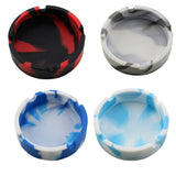 Maxbell Round Silicone Ashtray Cigar Holder for Tabletop Home Office Grey Camo - Aladdin Shoppers