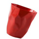 Maxbell  Creative Irregular Trash Can Waste Dustbin for Home Office Car Red Small