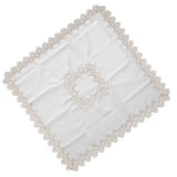 Maxbell Multi-Purpose Lace Tablecloth Dinner Picnic Table Cloth white 130X130cm - Aladdin Shoppers