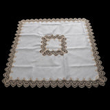 Maxbell Multi-Purpose Lace Tablecloth Dinner Picnic Table Cloth white 130X130cm - Aladdin Shoppers
