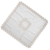 Maxbell Multi-Purpose Lace Tablecloth Dinner Picnic Table Cloth white 130X130cm - Aladdin Shoppers