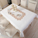 Maxbell Multi-Purpose Lace Tablecloth Dinner Picnic Table Cloth white 130X180cm - Aladdin Shoppers