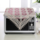 Maxbell Embroidered Lace Tablecloth Retro Table Cloth Party Decor Wine Red 85x85cm - Aladdin Shoppers