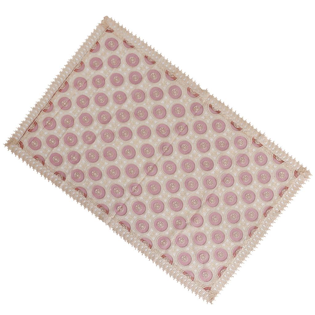Maxbell Embroidered Lace Tablecloth Retro Table Cloth Party Decor Wine Red 150x100cm