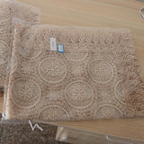 Maxbell Embroidered Lace Tablecloth Retro Table Cloth Party Decor Golden 120x60cm - Aladdin Shoppers