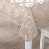 Maxbell Embroidered Lace Tablecloth Retro Table Cloth Party Decor Golden 85x85cm - Aladdin Shoppers
