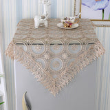 Maxbell Embroidered Lace Tablecloth Retro Table Cloth Party Decor Golden 85x85cm - Aladdin Shoppers