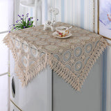 Maxbell Embroidered Lace Tablecloth Retro Table Cloth Party Decor Golden 85x85cm - Aladdin Shoppers
