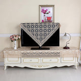 Maxbell Embroidered Lace Tablecloth Retro Table Cloth Party Decor Golden 85x85cm - Aladdin Shoppers
