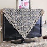 Maxbell Embroidered Lace Tablecloth Retro Table Cloth Party Decor Golden 85x85cm - Aladdin Shoppers