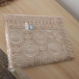 Maxbell Embroidered Lace Tablecloth Retro Table Cloth Party Decor Golden 150x100cm - Aladdin Shoppers
