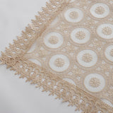 Maxbell Embroidered Lace Tablecloth Retro Table Cloth Party Decor Golden 110x110cm - Aladdin Shoppers
