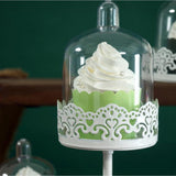 Maxbell Mini Cupcake Stand Cake Display Tool With PC Dome Cap Bakeware White High - Aladdin Shoppers