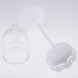 Maxbell Mini Cupcake Stand Cake Display Tool With PC Dome Cap Bakeware White High - Aladdin Shoppers