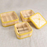 Maxbell Kitchen Bamboo Steamer Basket Asian Food Steamer for Dim Sum Dumpling 5 inch - Aladdin Shoppers