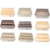 Maxbell Plastic Underwear Storage Organizer Sock Container Drawer No-Grid Light Gray - Aladdin Shoppers