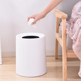 Maxbell 12L Bathroom Rubbish Bin Round Trash Can Waste Container Wastebasket  White