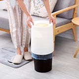 Maxbell 12L Bathroom Rubbish Bin Round Trash Can Waste Container Wastebasket  White