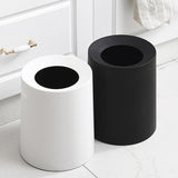 Maxbell 12L Bathroom Rubbish Bin Round Trash Can Waste Container Wastebasket  Black