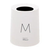 Maxbell Round Trash Can Wastebasket Garbage Container Bin Bathrooms Rooms white 8L