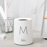 Maxbell Round Trash Can Wastebasket Garbage Container Bin Bathrooms Rooms white 8L