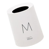 Maxbell Round Trash Can Wastebasket Garbage Container Bin Bathrooms Rooms white 8L