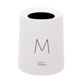 Maxbell Round Trash Can Wastebasket Garbage Container Bin Bathrooms Rooms white 8L