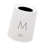 Maxbell Round Trash Can Wastebasket Garbage Container Bin Bathrooms Rooms white 8L