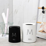 Maxbell Round Trash Can Wastebasket Garbage Container Bin Bathrooms Rooms white 8L