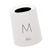 Maxbell Round Trash Can Wastebasket Garbage Container Bin Bathrooms Rooms white 8L