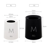 Maxbell Round Trash Can Wastebasket Garbage Container Bin Bathrooms Rooms black 12L