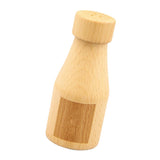 Maxbell Creative Wine Bottle Shape Wooden Toothpick Holders Dispenser Light Color