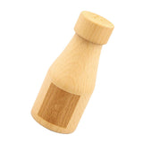 Maxbell Creative Wine Bottle Shape Wooden Toothpick Holders Dispenser Light Color