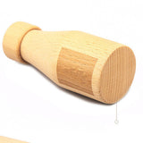 Maxbell Creative Wine Bottle Shape Wooden Toothpick Holders Dispenser Light Color