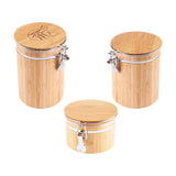 Maxbell Airtight Canister Bamboo Tea Coffee Sugar Flour Canisters Food Storage Jar S