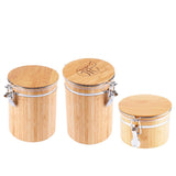 Maxbell Airtight Canister Bamboo Tea Coffee Sugar Flour Canisters Food Storage Jar S