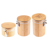 Maxbell Airtight Canister Bamboo Tea Coffee Sugar Flour Canisters Food Storage Jar S