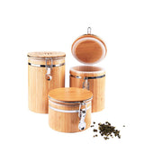 Maxbell Airtight Canister Bamboo Tea Coffee Sugar Flour Canisters Food Storage Jar M
