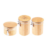 Maxbell Airtight Canister Bamboo Tea Coffee Sugar Flour Canisters Food Storage Jar L