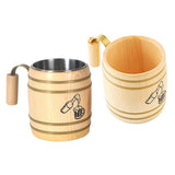 Maxbell Wooden Beer Mug Cup Tankard Drinks Coffee Milk Wood Drinking Mugs 400ml A