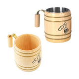 Maxbell Wooden Beer Mug Cup Tankard Drinks Coffee Milk Wood Drinking Mugs 400ml A
