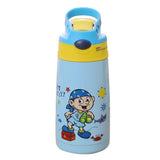 Maxbell Vacuum Cup with Straw Stainless Vacuum Flasks Insulated Bottle Sky Blue
