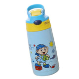 Maxbell Vacuum Cup with Straw Stainless Vacuum Flasks Insulated Bottle Sky Blue