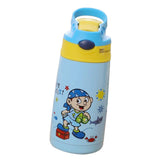 Maxbell Vacuum Cup with Straw Stainless Vacuum Flasks Insulated Bottle Sky Blue