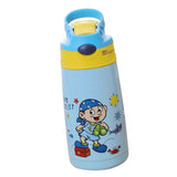 Maxbell Vacuum Cup with Straw Stainless Vacuum Flasks Insulated Bottle Sky Blue
