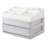 Maxbell Cosmetic Organizer Makeup Drawer Holder Jewellery Box Storage 2 Tier White