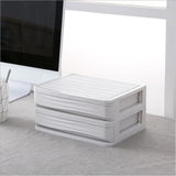 Maxbell Cosmetic Organizer Makeup Drawer Holder Jewellery Box Storage 2 Tier White