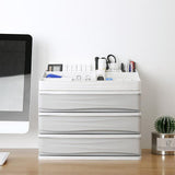Maxbell Cosmetic Organizer Makeup Drawer Holder Jewellery Box Storage 3Tier Gray