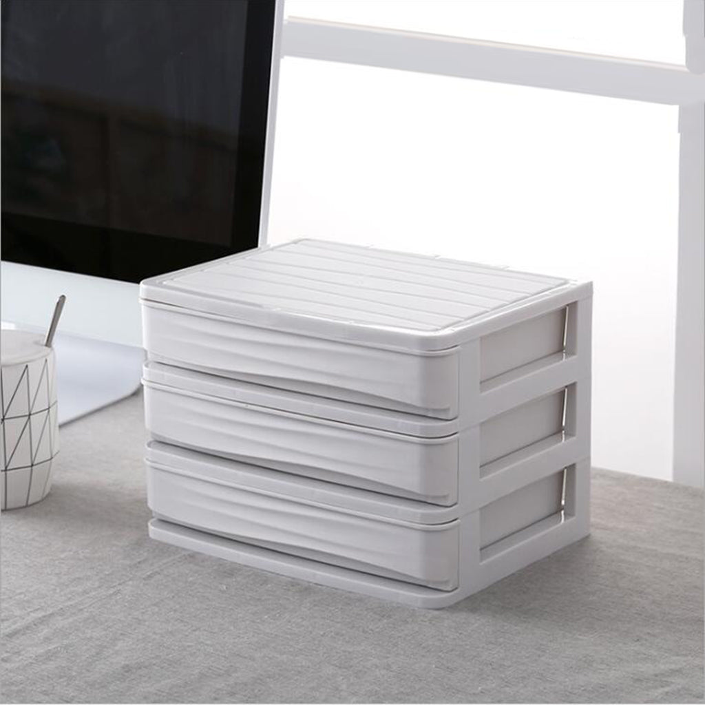Maxbell Cosmetic Organizer Makeup Drawer Holder Jewellery Box Storage 3 Tier White