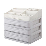 Maxbell Cosmetic Organizer Makeup Drawer Holder Jewellery Box Storage 3 Tier White